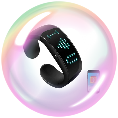 LED Armband, Blue tooth Programierbar Light up USB Aufladbar ‍